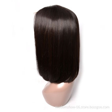 Free Shipping Black Cuticle Aligned 150% Density Straight Lace Front Bob Wigs Natural Hairline